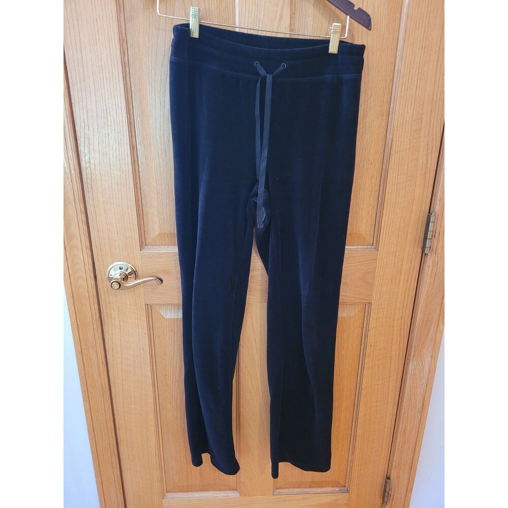 Onque Casuals Wmns Sz S Black Velour Drawstring Pants